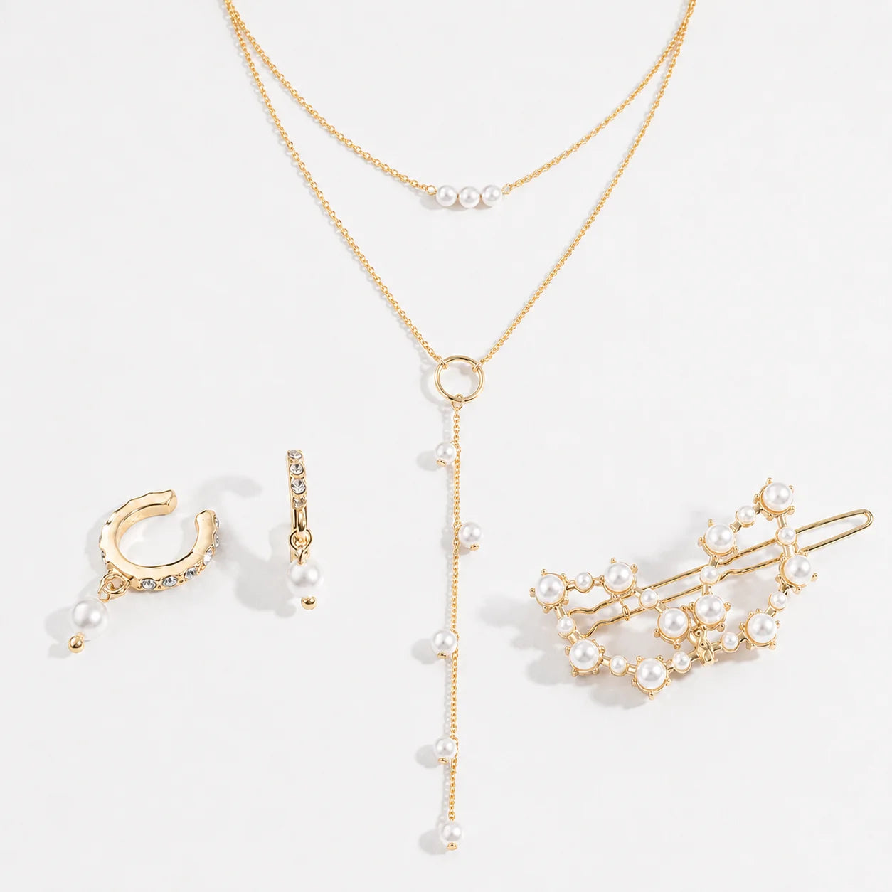 Elegant Pearl Jewellery Set