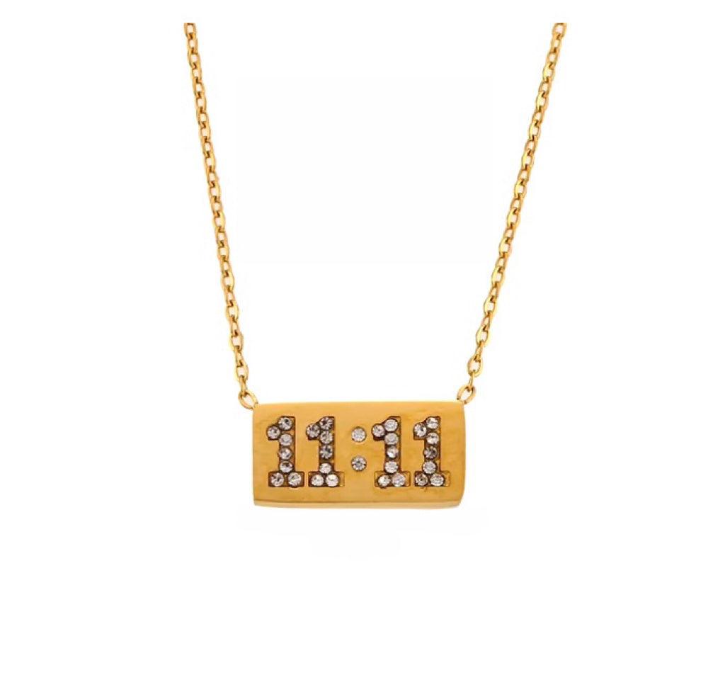 11:11 Diamanté Angel Number Necklace
