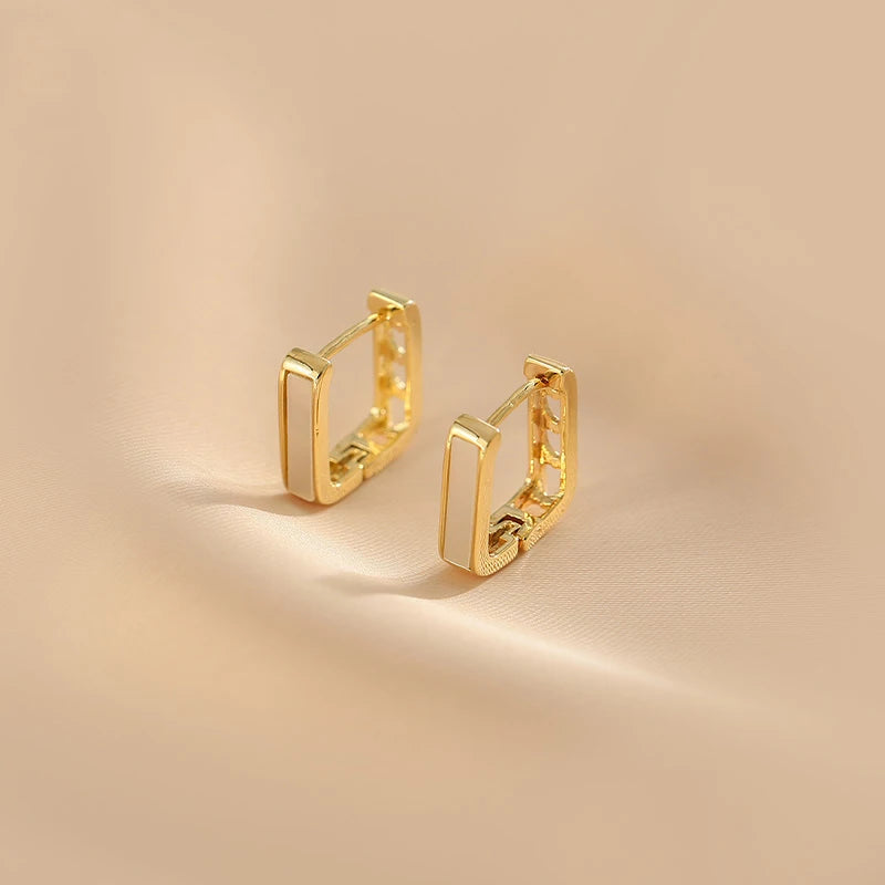 Square Heart Cut-Out Earrings