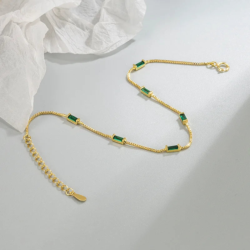 Mini Rectangular Green Bracelet