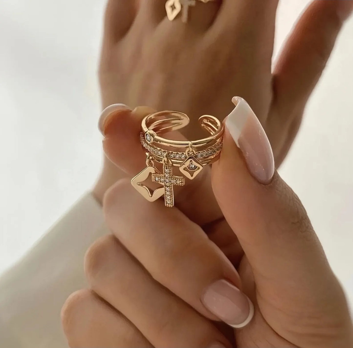 Adjustable Charms Ring