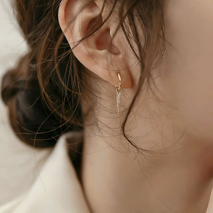 Spike Drop Hoop Earrings