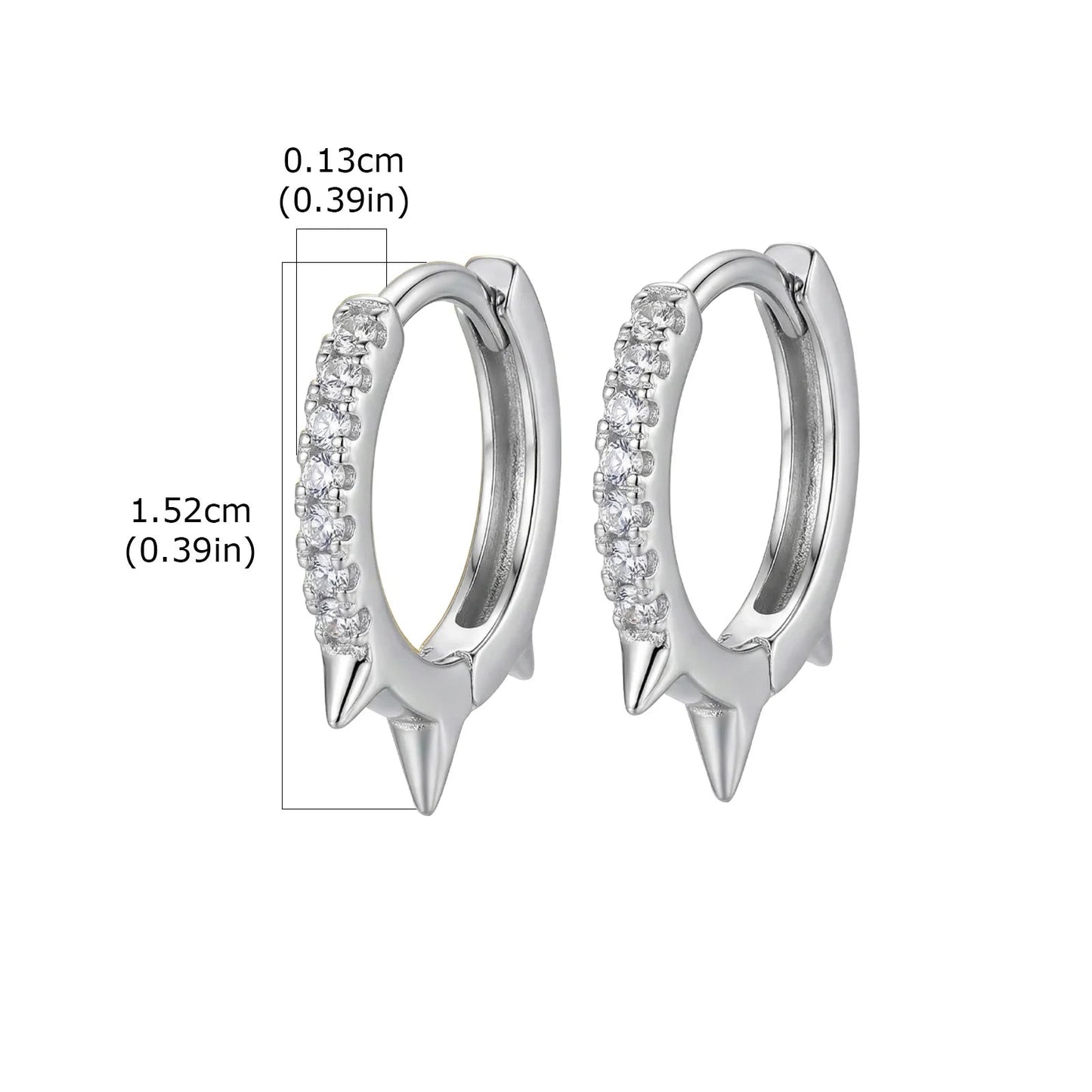 Spike Huggies' Hoop Earrings