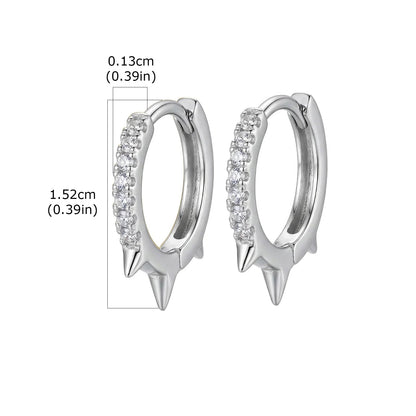 Spike Huggies' Hoop Earrings