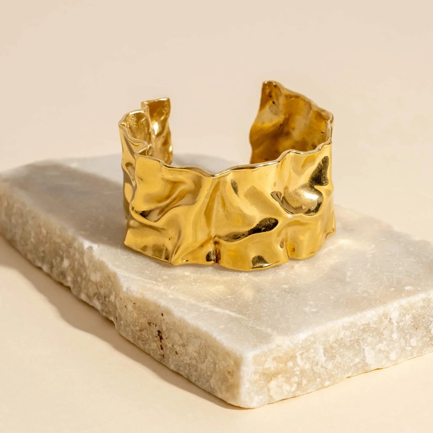 Textured Thick Cuff Bangle