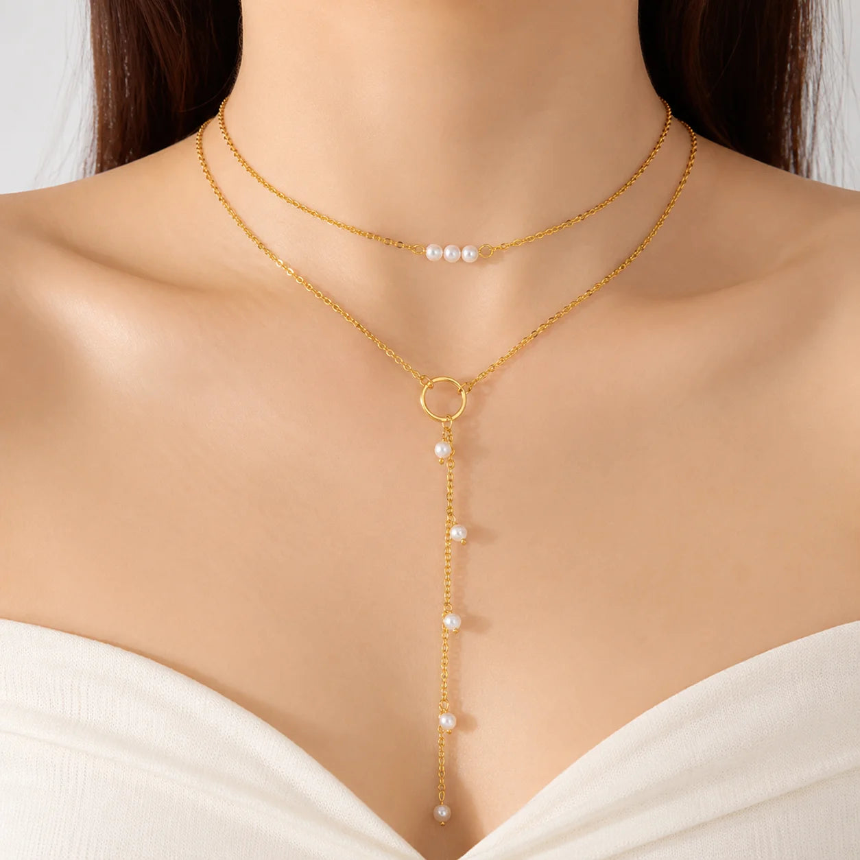 Elegant Pearl Jewellery Set