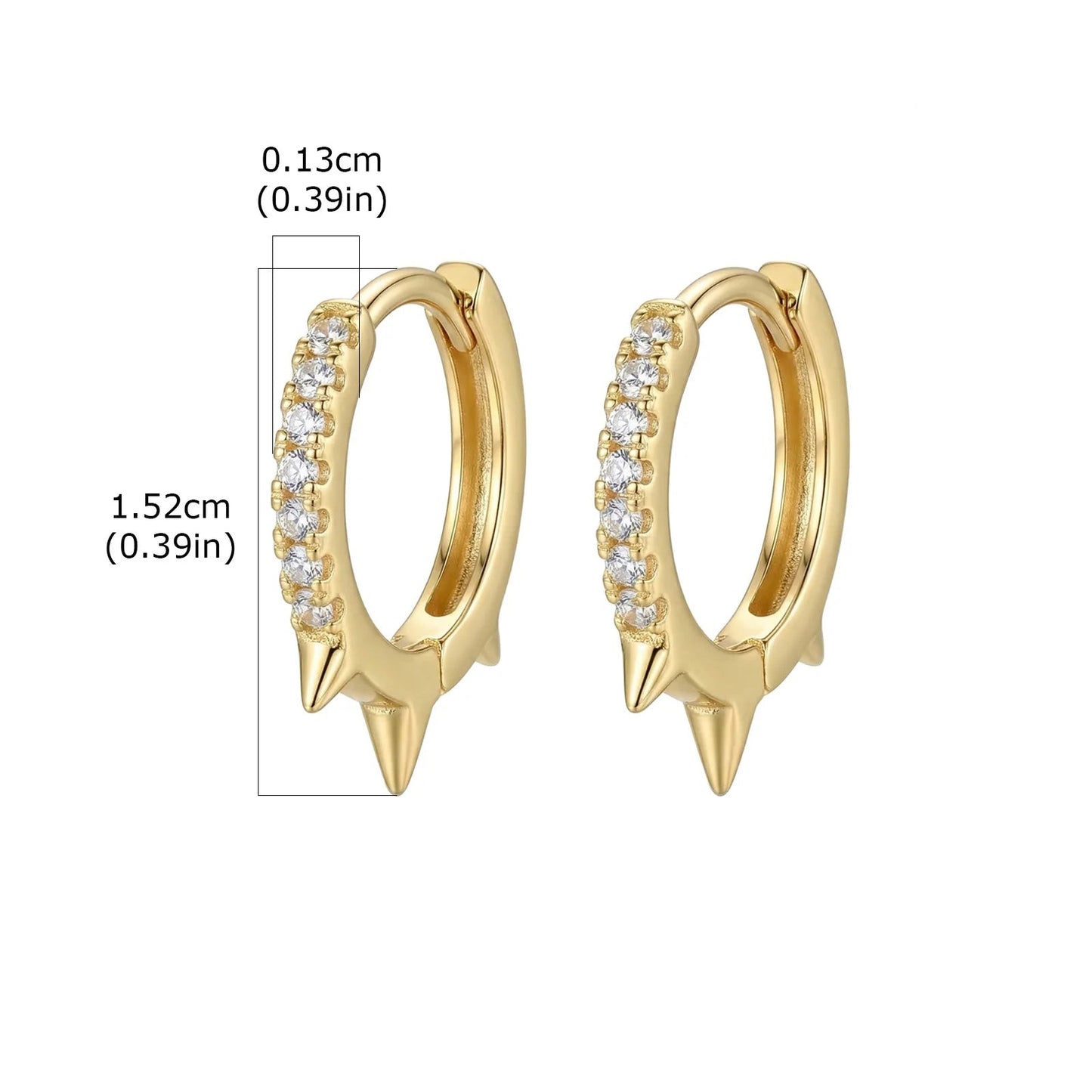 Spike Huggies' Hoop Earrings