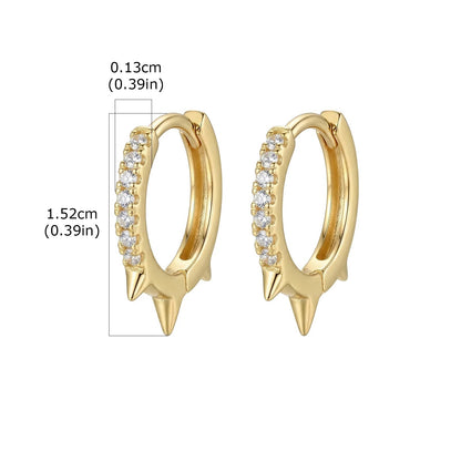 Spike Huggies' Hoop Earrings