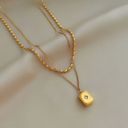 Multilayer Beads Star Necklace