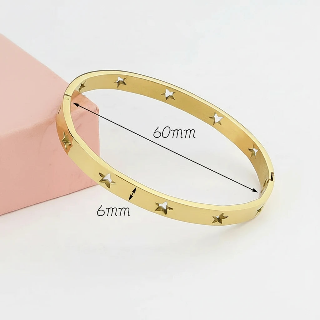 Hollow Star Bangle
