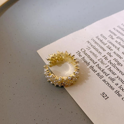 Pearls Adjustable Ring