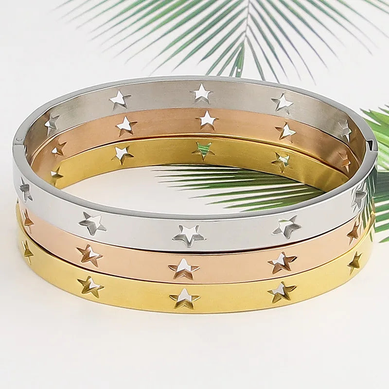 Hollow Star Bangle