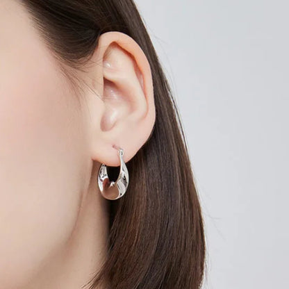 Twist Wave French Earrings