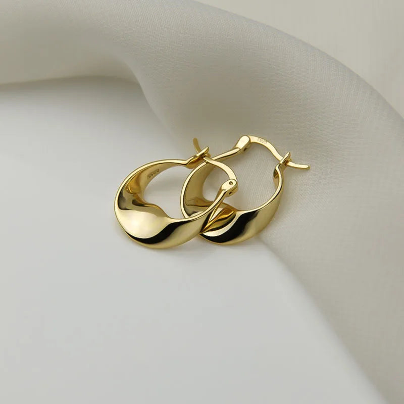 Twist Wave French Earrings