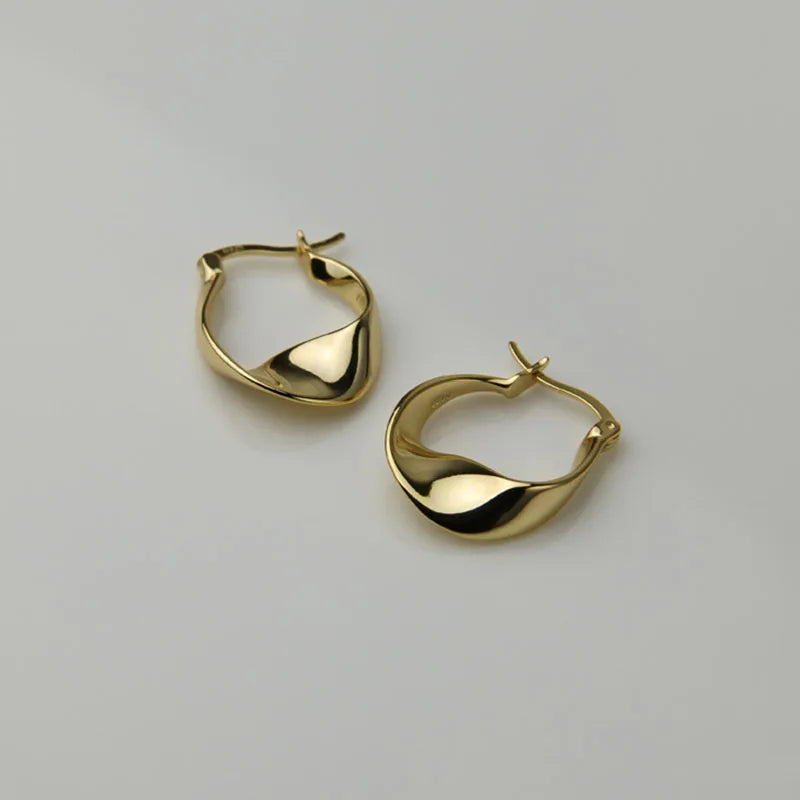 Twist Wave French Earrings