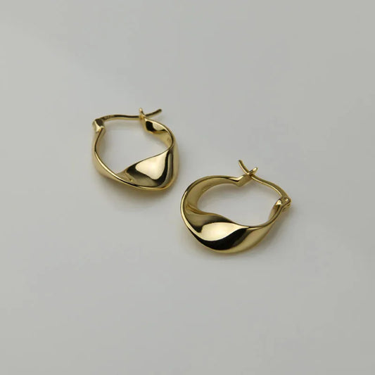 Twist Wave French Earrings