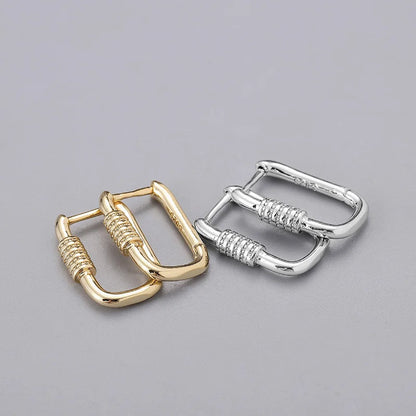 Geometric Oval Earrings