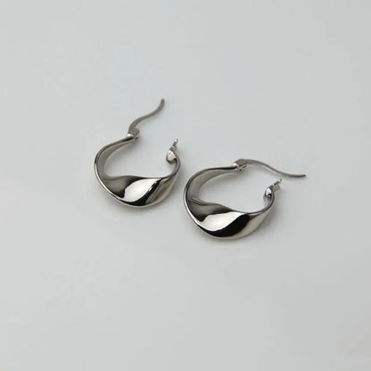 Twist Wave French Earrings