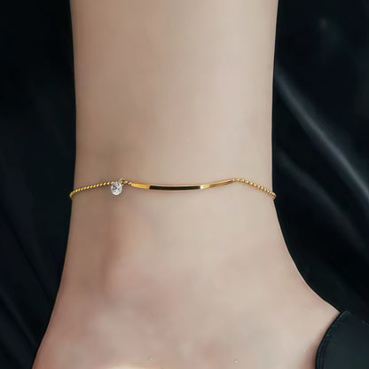 Smile Bar Diamanté Anklet