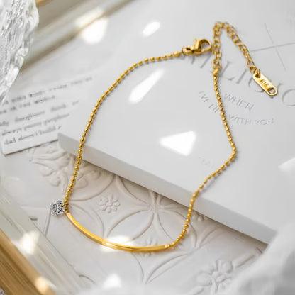 Smile Bar Diamanté Anklet