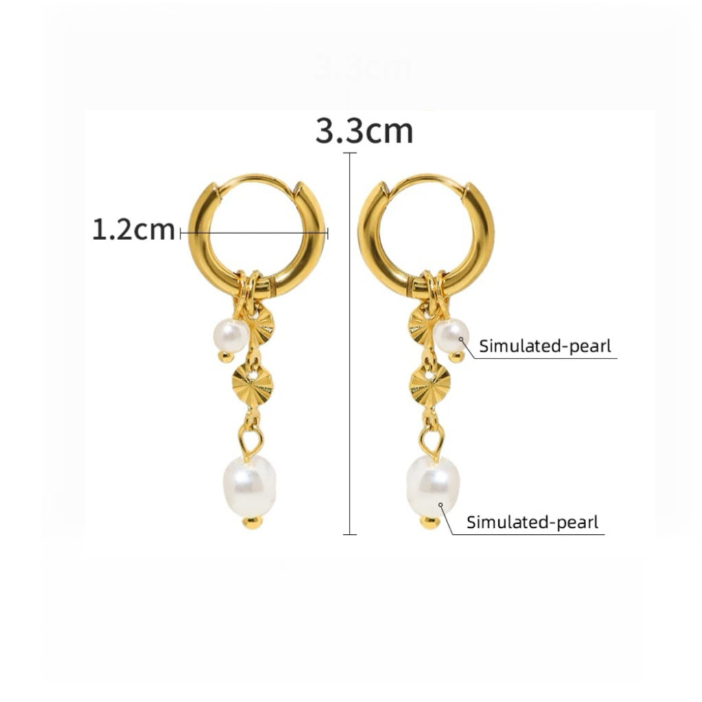 Double Pearl Earrings