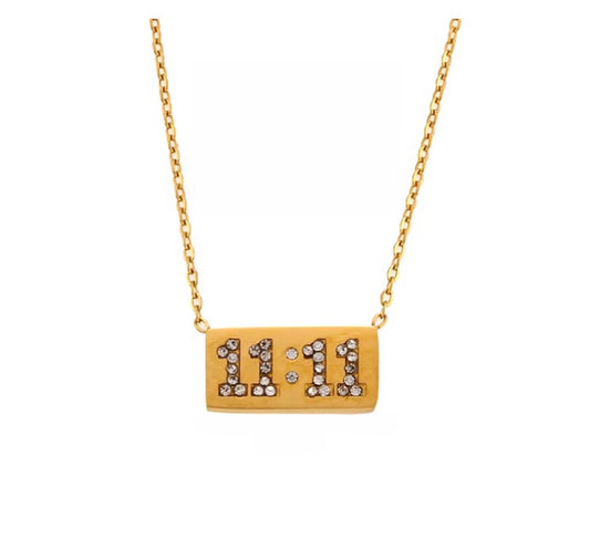 11:11 Diamanté Angel Number Necklace