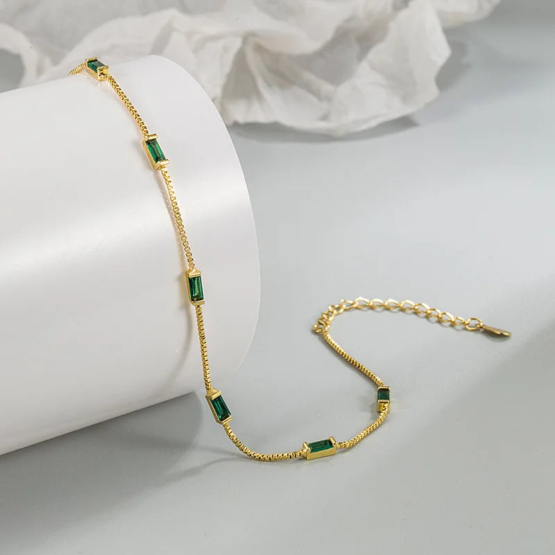 Mini Rectangular Green Bracelet