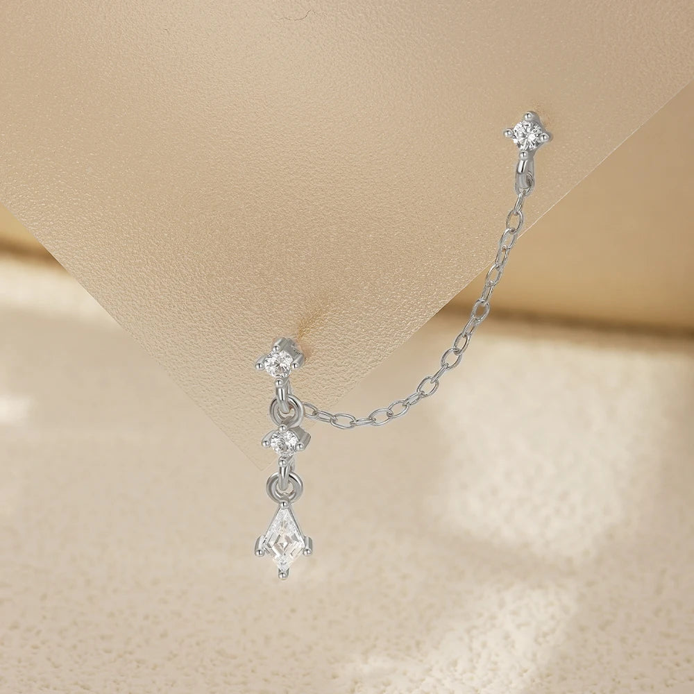 1PC Water Drop Two Stud Earrings