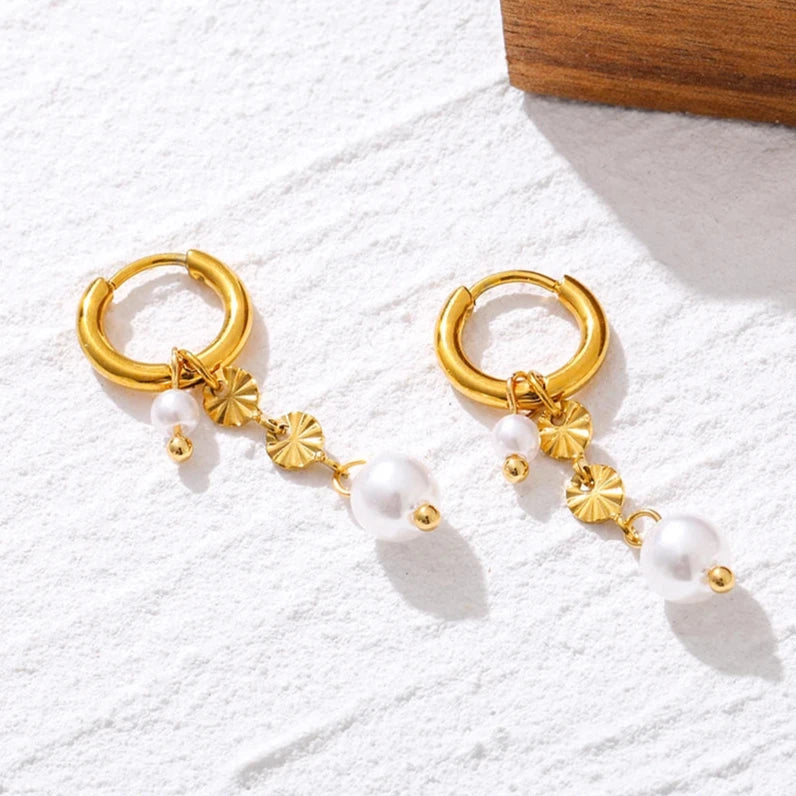 Double Pearl Earrings