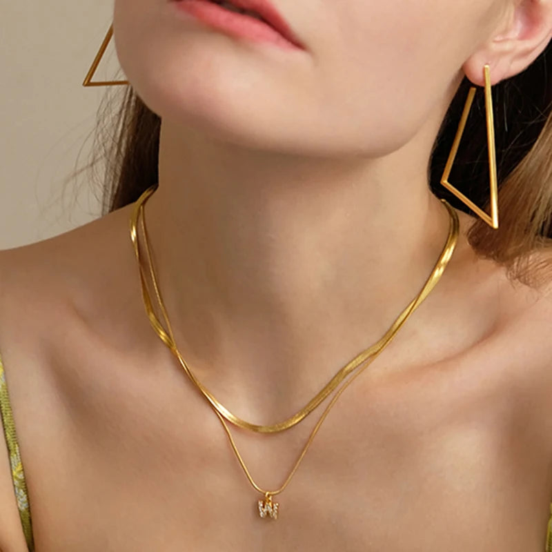 Multilayer Letter Necklace