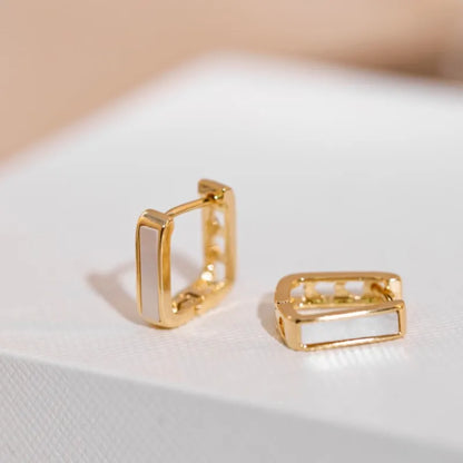 Square Heart Cut-Out Earrings