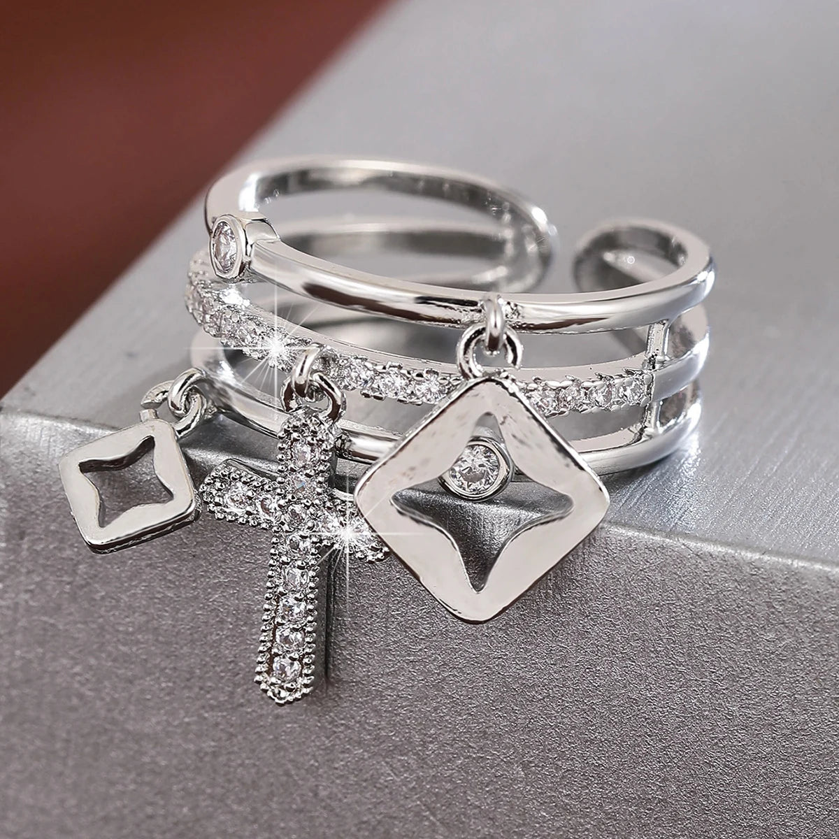 Adjustable Charms Ring