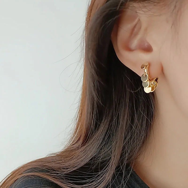 Disc Tassel Ear Cuffs