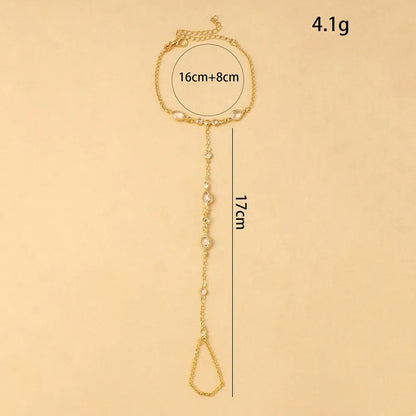 Irregular Rhinestone Hand Chain