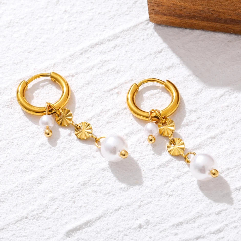 Double Pearl Earrings