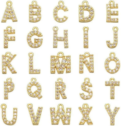Tiny Letter Snake Chain Necklace