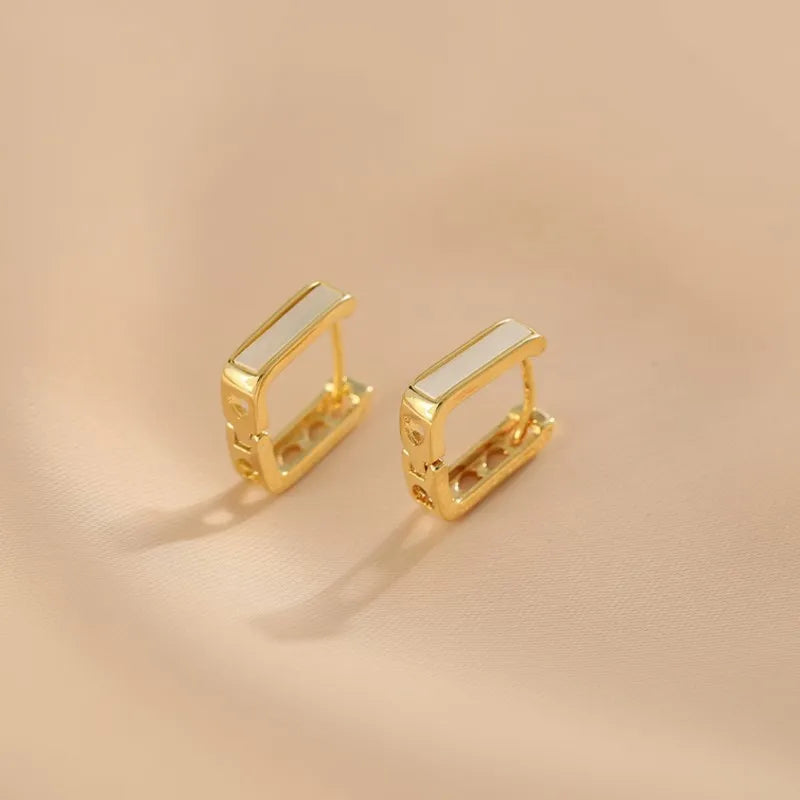 Square Heart Cut-Out Earrings
