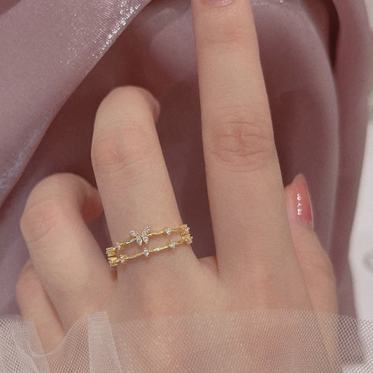 Butterfly Multilayer Adjustable Ring