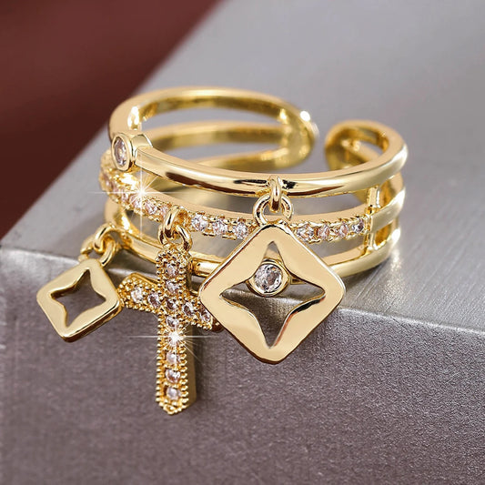 Adjustable Charms Ring