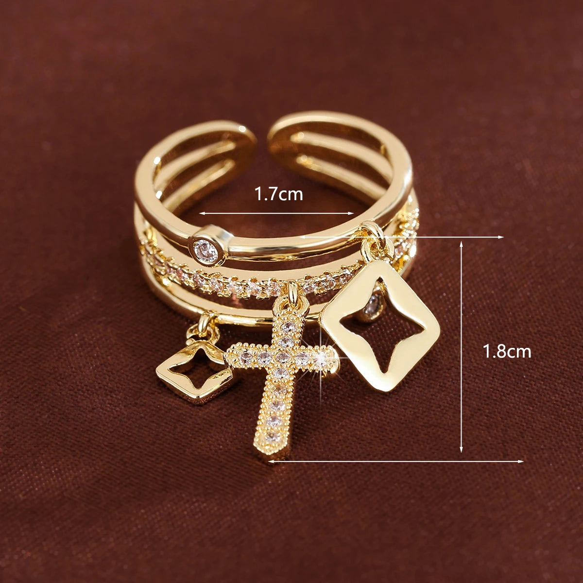 Adjustable Charms Ring