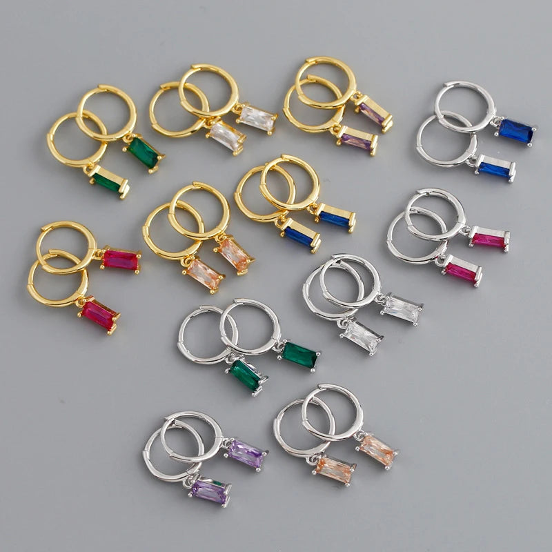 Cubic Hoop Earrings