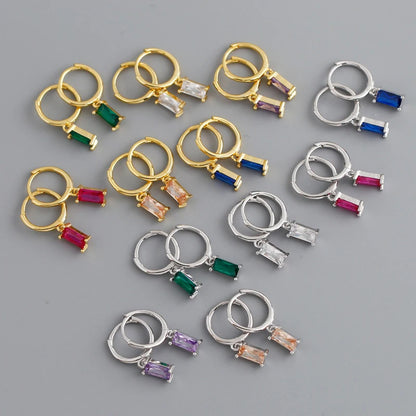 Cubic Hoop Earrings