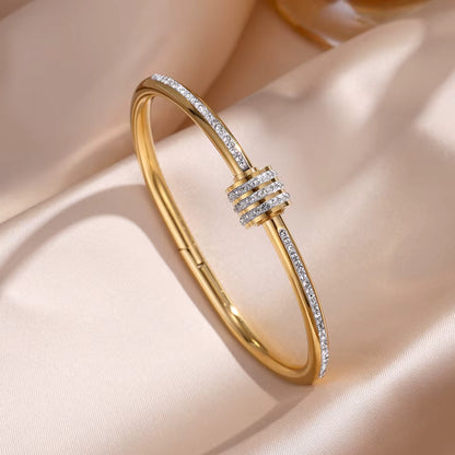 Diamanté Circular Bangle