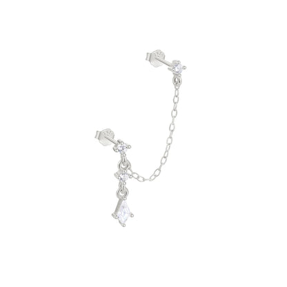 1PC Water Drop Two Stud Earrings