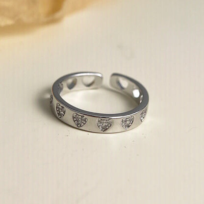Adjustable Cut-Out Love Heart Ring