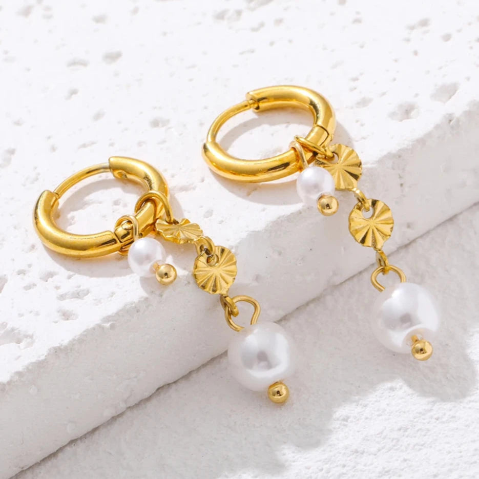 Double Pearl Earrings