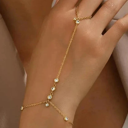 Diamanté Gold Hand Chain