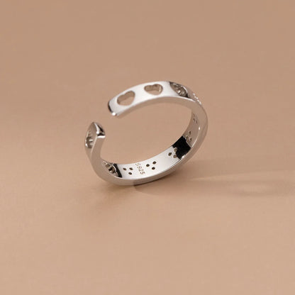 Adjustable Cut-Out Love Heart Ring
