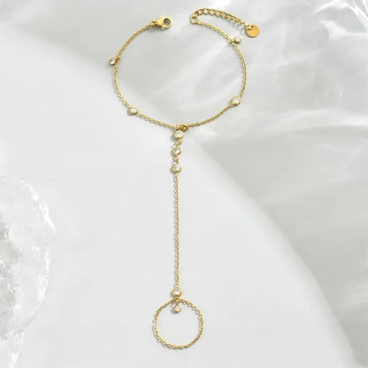 Diamanté Gold Hand Chain