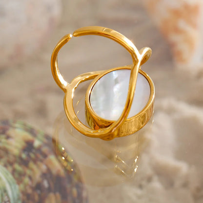 Adjustable Rotatable Double Sided Stone Ring